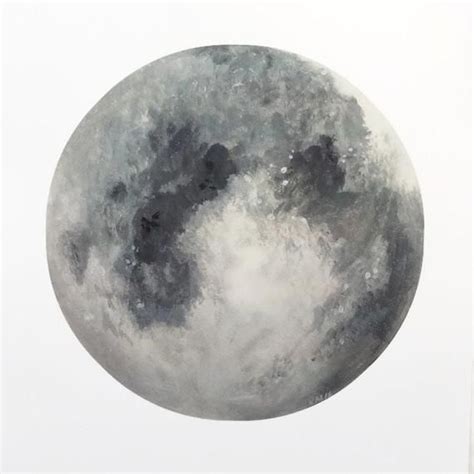 Grey Full Moon Print Celestial Art Grey Lunar Print Dreamy Etsy In