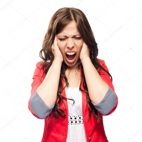 Frustrated Business Woman Screaming — Stock Photo © Tonic85 12337663