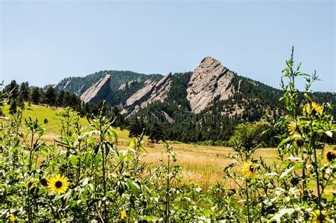 Flatirons Rock Formation Boulder Colorado Stock Photo Image Of