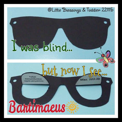 Bartimaeus I Was Blind But Now I See Childrens Church Lessons