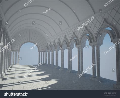 Classic Interior Arches Columns Stock Illustration 207433390 Shutterstock