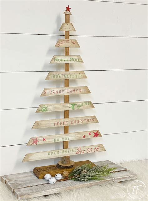 Tabletop Christmas Tree With Louvered Door Slats Interior Frugalista