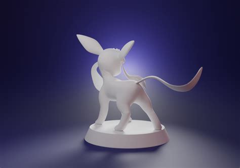 glaceon cute 3d printable shiny pokemon 3d model 3d printable cgtrader