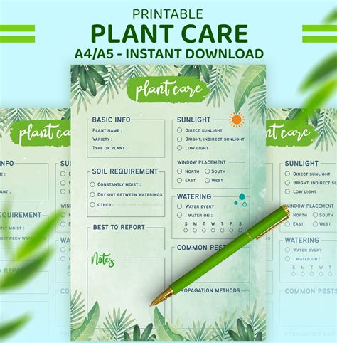 Plant Care Template