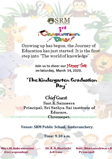 Kg Graduation Day Invitation Srm Public School
