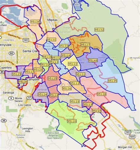 San Mateo County Zip Code Map