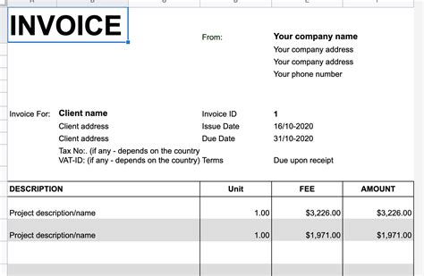 Invoice For Freelance Work In 5 Minutes With This Template And Email Script
