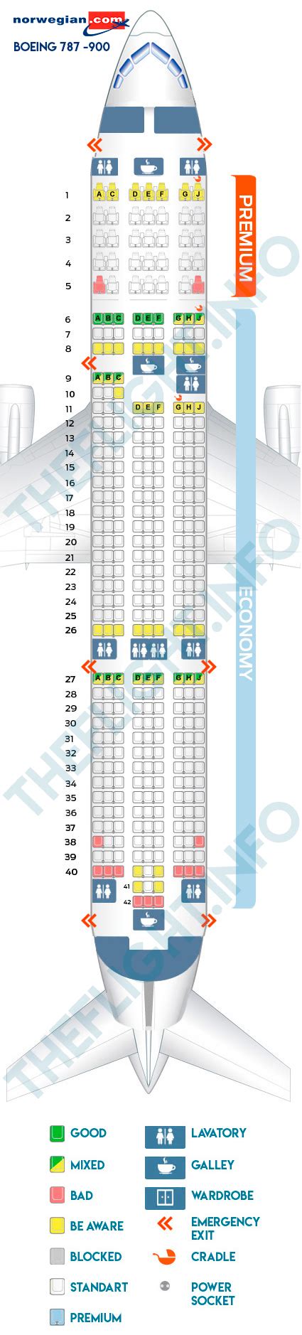 Seat Map Boeing 787 9 Norwegian Air Shuttle Best Seats In The Plane
