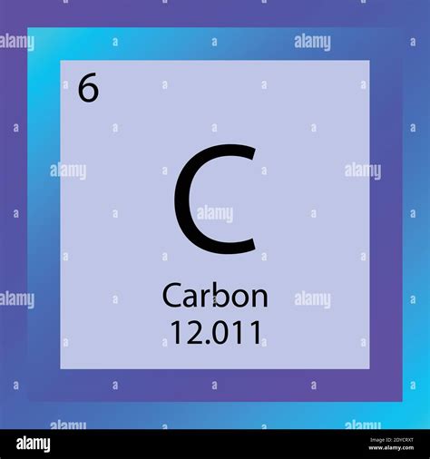 C Carbon Chemical Element Periodic Table Single Element Vector