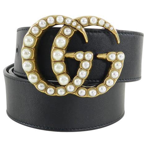 Gucci Marmont Pearl Gg Buckle Belt Large I Miss You Vintage