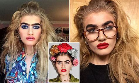 Model Shows Off Her Unibrow On Instagram Daily Mail Online