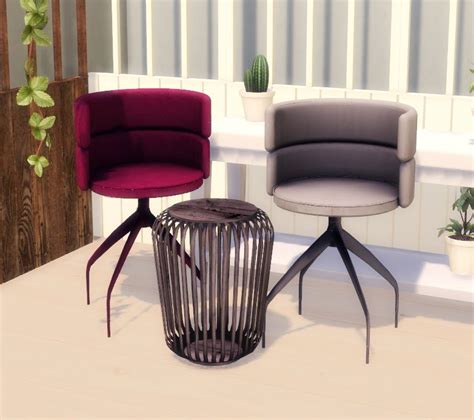 Ts4 Zhael Bar Stool Kenzar Sims The Sims 4 Cc Furniture Bar Stools