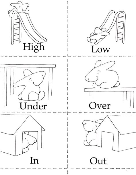 Printable Opposites Worksheets For Preschool