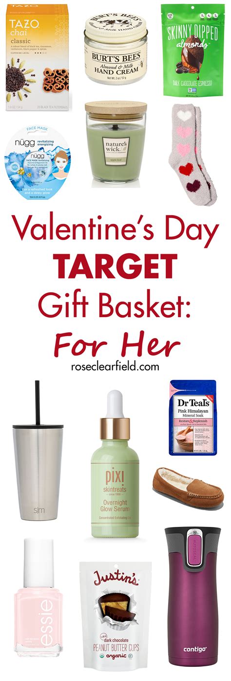 Surprise your valentine with one (or all) of these gift ideas they won't secretly want to return or exchange for store credit. Valentine's Day Target Gift Basket: For Her • Rose Clearfield