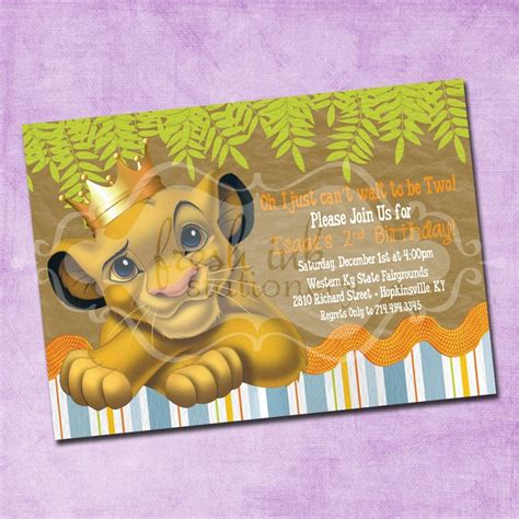 Lion King 1st Birthday Invitations Invitationpiper78