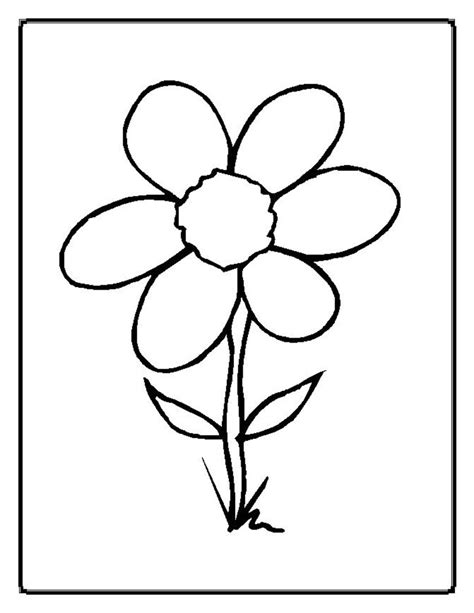 Printable Coloring Flowers Flowers Coloring Pages Kids