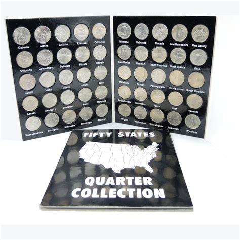 Us Fifty States Quarter Coin Collection With Binders Ebth