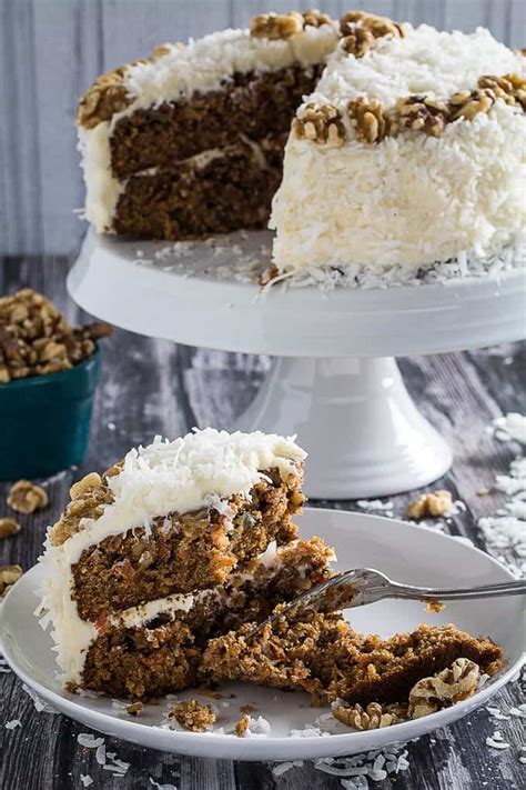 Gluten Free Carrot Cake With Coconut And Cream Cheese Frosting Dishing