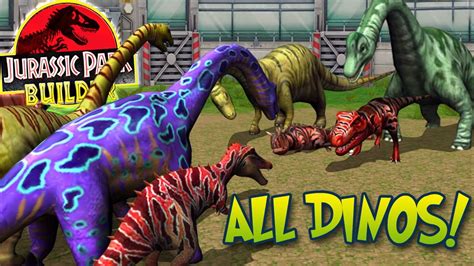 All Maxed Dinosaurs Special Stats Jurassic Park Builder Hd Youtube