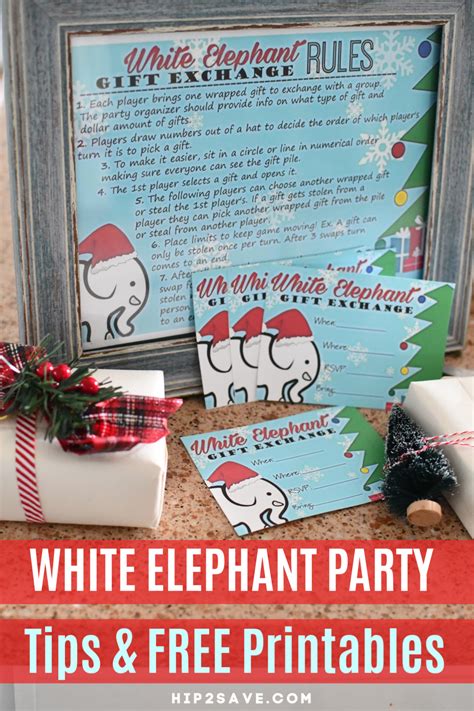 White Elephant Game T Exchange Rules And Free Printable Invitations