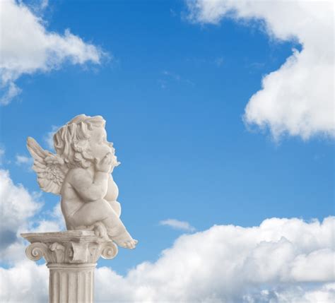 Angel Statue In Clouds Free Stock Photo Public Domain Pictures
