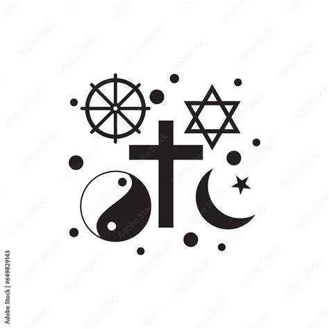 World Religion Symbols Or Signs Of Major Religious Groups And Religions
