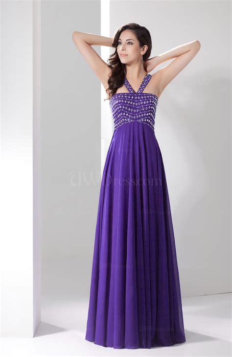 Dark Purple Chiffon Bridesmaid Dress Maternity Summer Floor Length Fashion Classy