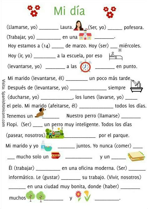 Los Verbos Reflexivos Worksheet