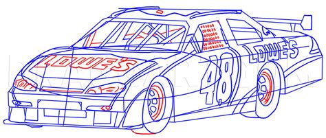 How To Draw A Nascar Race Car Step By Step