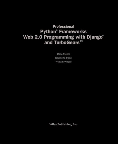 Pdf Python Frameworks Web 20 Programming With Django And Downloade Bookshelfdedownload