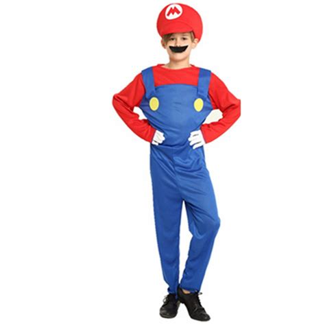 CHMORA Mario Brothers Cosplay Costumes for Kids, Mario and Luigi