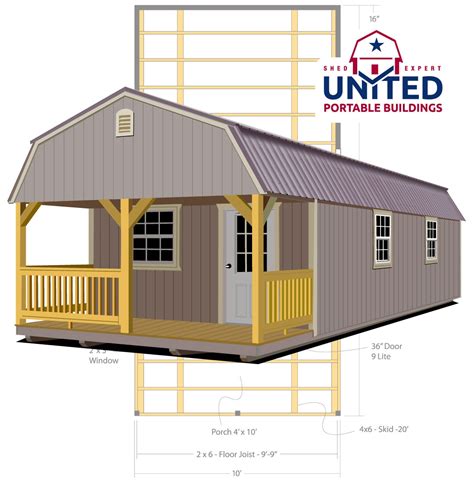 Floor Plan For Deluxe Lofted Barn Cabin