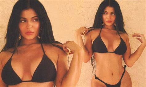 Kylie Jenner Puts Her Curves On Display In A Barely There Black Bikini