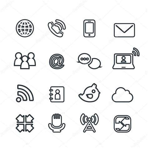 Communication Icons Stock Vector Image By ©jacartoon 59833991