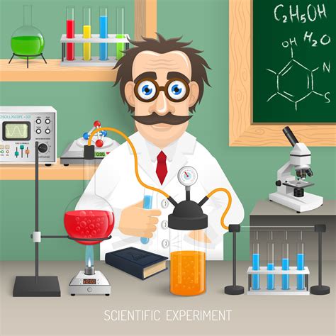 Scientist In Chemistry Lab 465775 Vector Art At Vecteezy