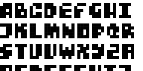 The classic undertale logo font, but with letter accents and russian/serbian support. Undertale HUD Font | FontStruct