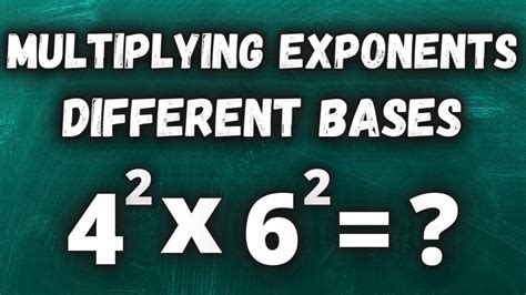 How To Multiply Exponents With Different Bases Youtube
