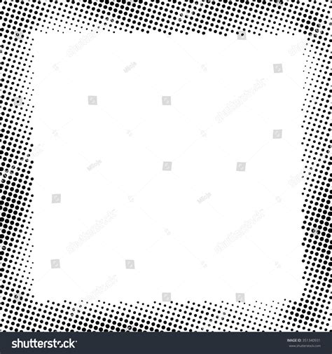 Dotted Frame Grunge Halftone Dots Vector Stock Vector Royalty Free
