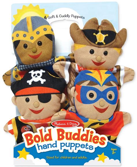 Melissa And Doug Kids Bold Buddies Adventure Set Hand Puppets