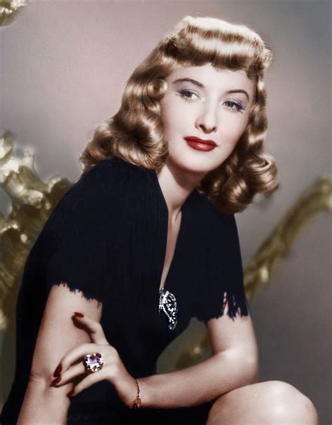 A Beautiful Colour Photo Of Actress Barbara Stanwyck Vintage 1940s