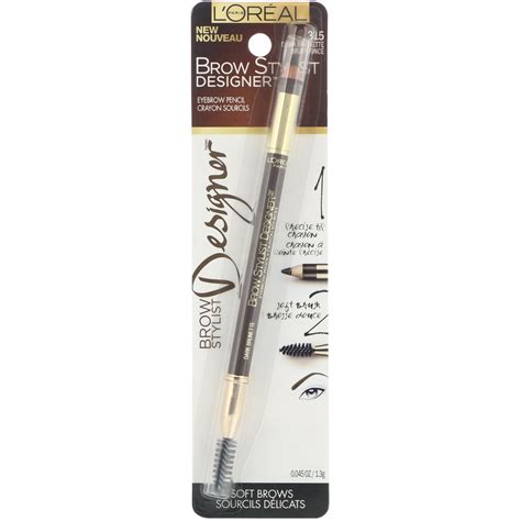 L'Oreal, Brow Stylist Designer Eyebrow Pencil, 315 Dark Brunette, .045