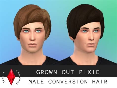 Grown Out Pixie Hair Converted For Males At Sims 4 Krampus Sims 4 Updates