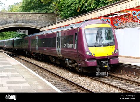 British Rail Class 170 Turbostar British Diesel Multiple Unit Dmu Passenger Train Pulling Intp