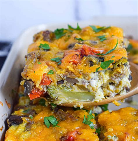 Low Carb Breakfast Casserole With Roast Vegetables The Jam Jar Kitchen