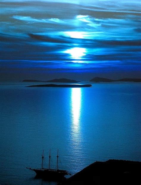 Moonlight In Astypalea Greece