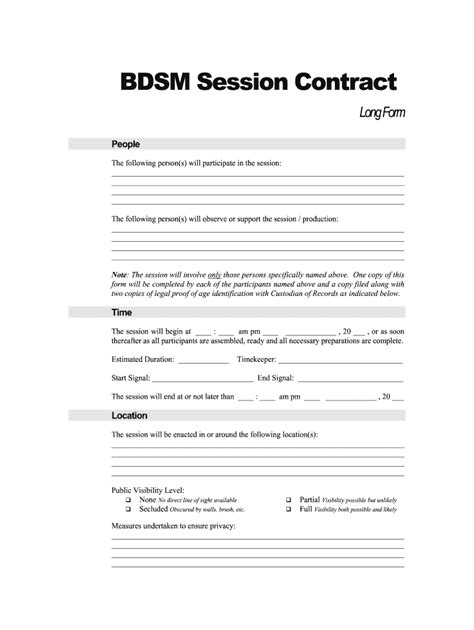 Femdom Contract Form Fill Out And Sign Printable Pdf Template Signnow