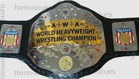 Awa World Heavyweight Wrestling Champion Belt Adult Size Ebay