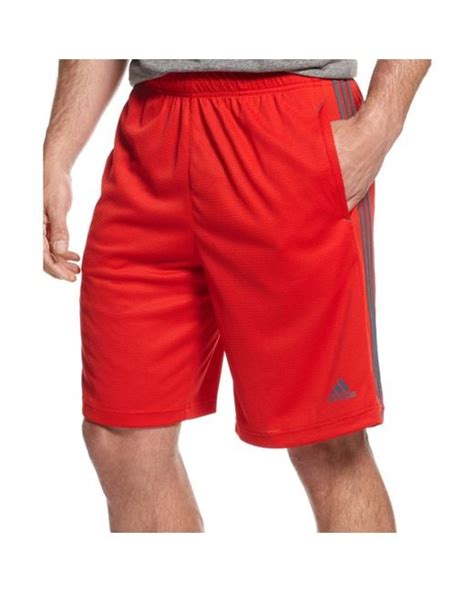 Adidas Originals Mens Climalite Essential Shorts In Red For Men Light
