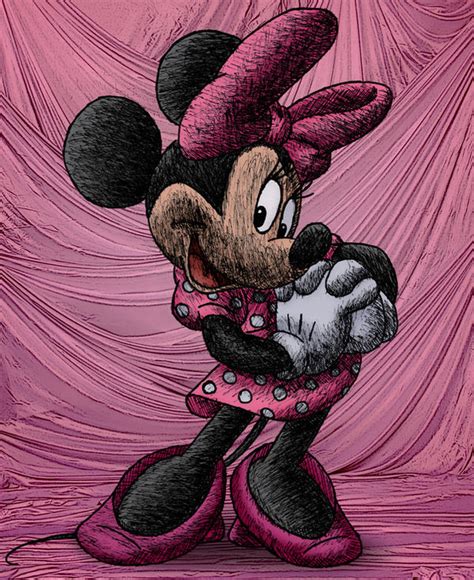 Portrait Of A Minnie Mouse By Metadragonart On Deviantart