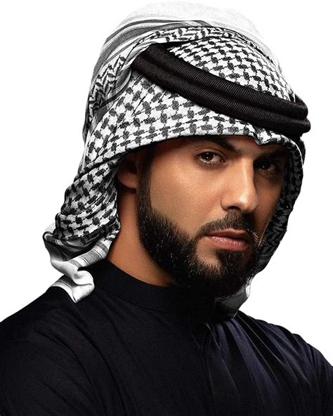 homelex arab kafiya keffiyeh middle eastern scarf wrap with aqel rope blackandwhite amazon ca